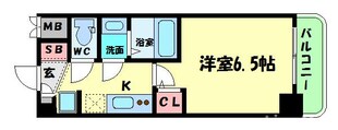 谷町四丁目駅 徒歩5分 7階の物件間取画像